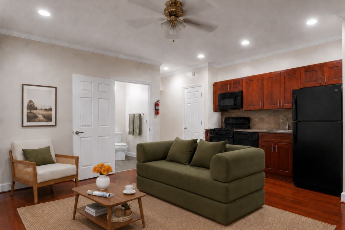 A furnished LumiNest stay